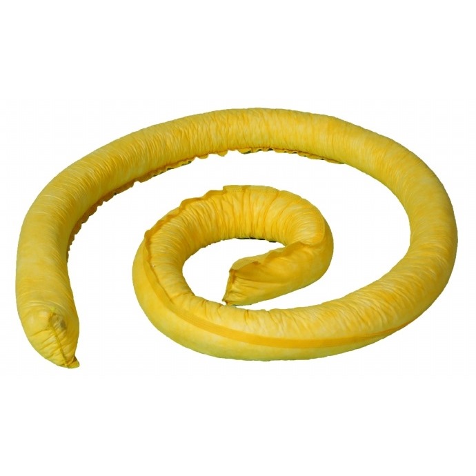 Chemical Absorbent Socks 8cm x 3m- Poly Wrapped