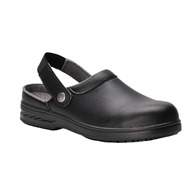 Black Microfibre Safety Clog