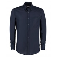 Kustom Kit Men&apos;s L/S Slim Fit Oxford Shirt