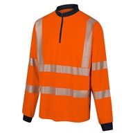 FGX L/S Zip Neck Hi-Vis Top