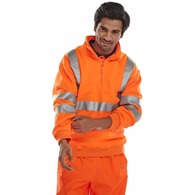 Zipped Orange Hi Viz Sweatshirt