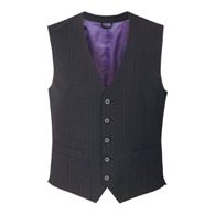 Brusso Waistcoat - Charcoal Stripe - Regular