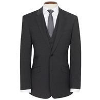 Avalino Mens Suit Jacket - Charcoal - Long
