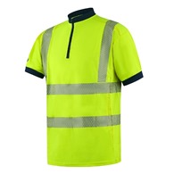 FGX S/S Zip Neck Hi-Vis Top