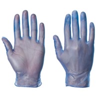 Gloves Blue Vinyl PF Disposable