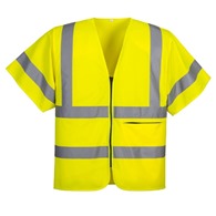 Hi-Vis Zip Vest Short Sleeve