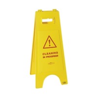 Floor Sign/double sided-Cleaning Process/Caution