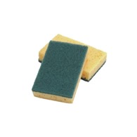 Sponge Backed Scouring Pad 6 x 4 x 1 Pack 10